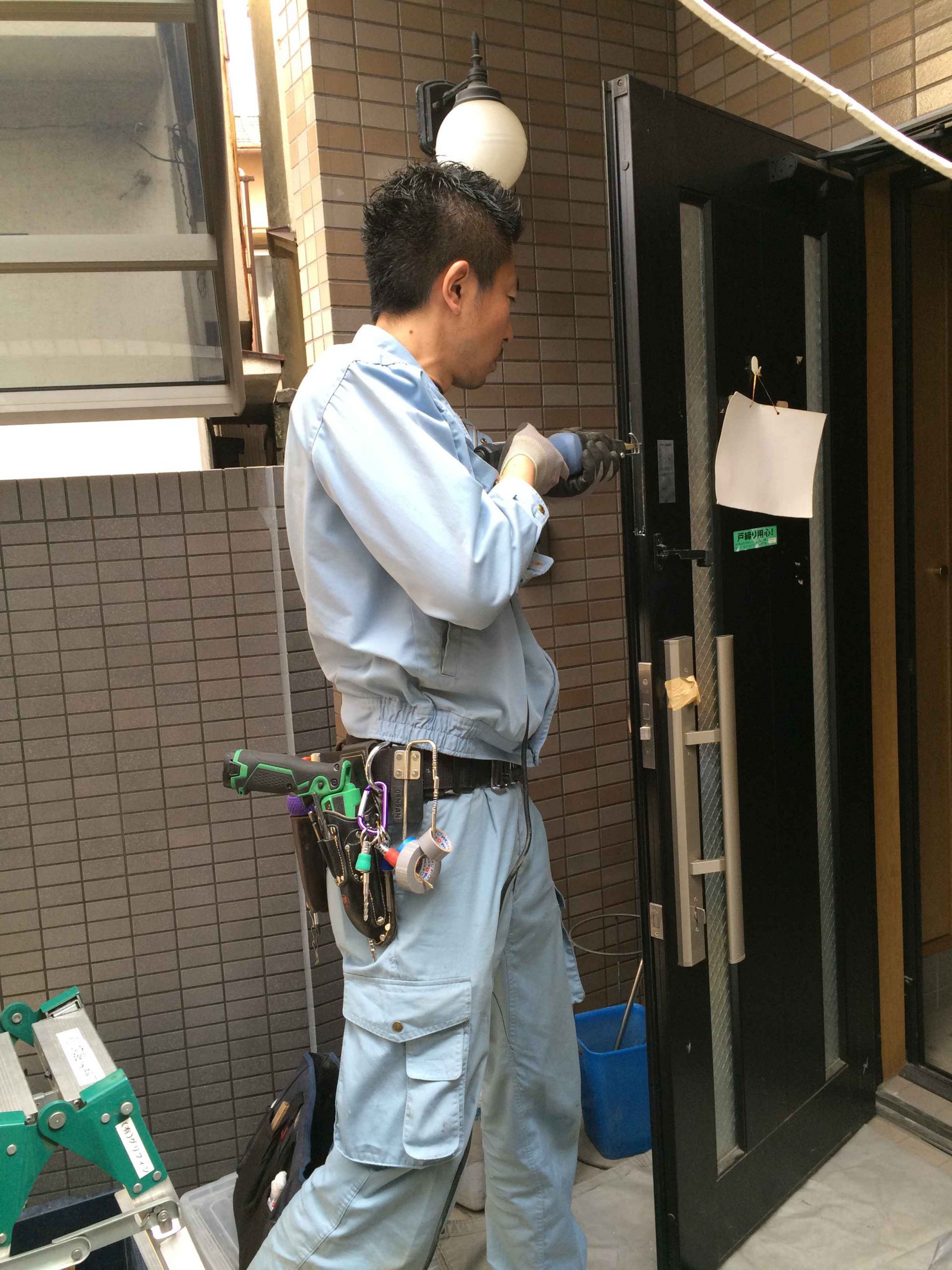 戸建住宅の電気錠システム新規導入工事